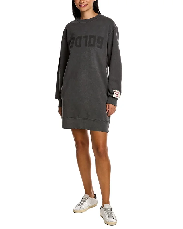 Women's shirt dress pastel green -Golden Goose Logo Sweatshirt Dress