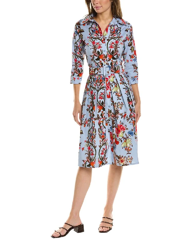 Women's shirt dress long sleeve -Samantha Sung Audrey 1 3/4-Sleeve Shirtdress