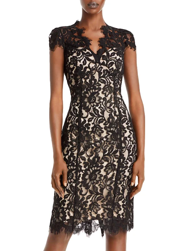 Ladies party dress club -Womens Sheath Burnout Cocktail and Party Dress