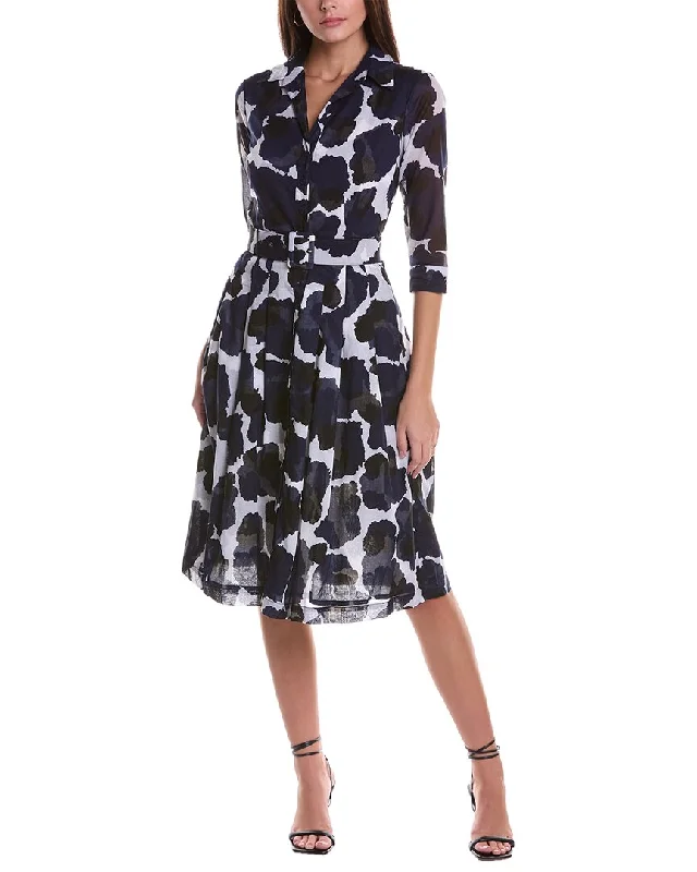 Women's shirt dress designer -Samantha Sung Audrey 3 Silk Shirtdress