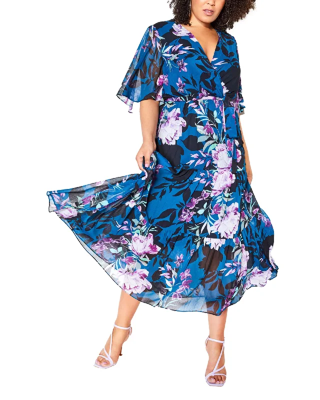 Women's maxi dress vibrant -Stephanie Floral Maxi | Teal Bloom