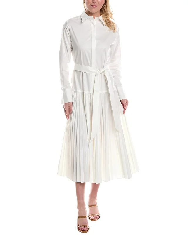 Women's shirt dress midi length -Halston Raina Shirtdress