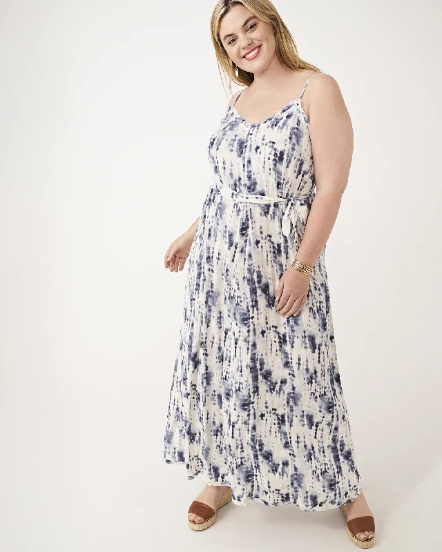 Women's maxi dress boutique -Rhea Spaghetti-Strap Maxi Dress | Navy