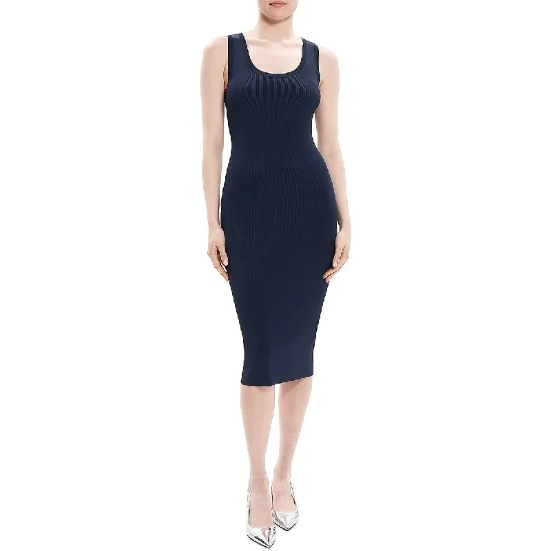 Ladies sleeveless dress serene -Womens Scoop Neck Sleeveless Bodycon Dress