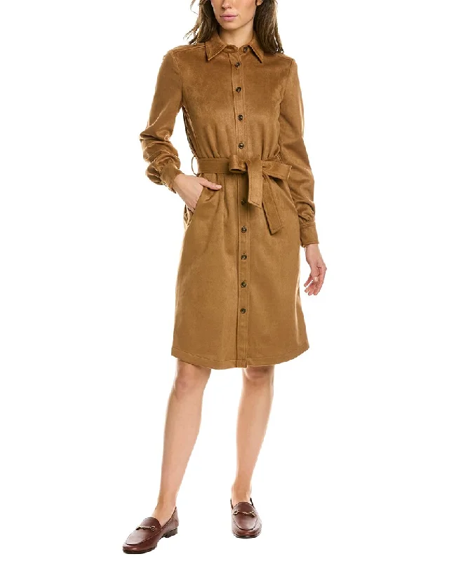 Women's shirt dress matte -Brooks Brothers Tie Waist Shirtdress