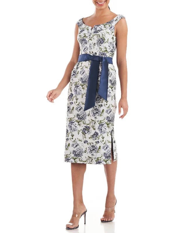 Ladies party dress unique -Millie Womens Floral Sheath Cocktail and Party Dress