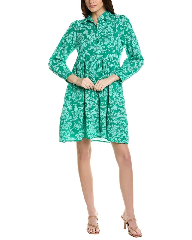 Women's shirt dress layered look -Ros Garden Romy Shirtdress