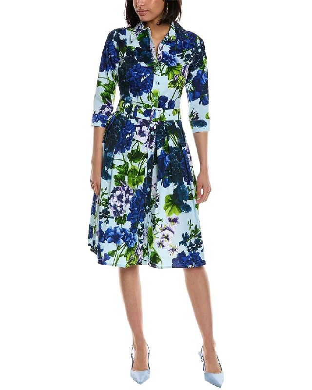 Women's shirt dress ankle length -Samantha Sung Audrey Shirtdress