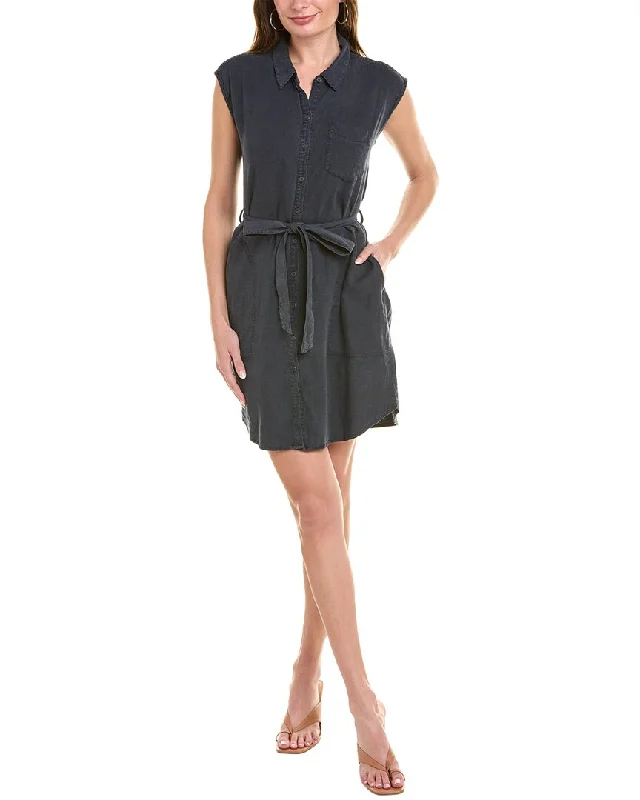 Women's shirt dress brunch -Splendid Mercer Linen-Blend Shirtdress