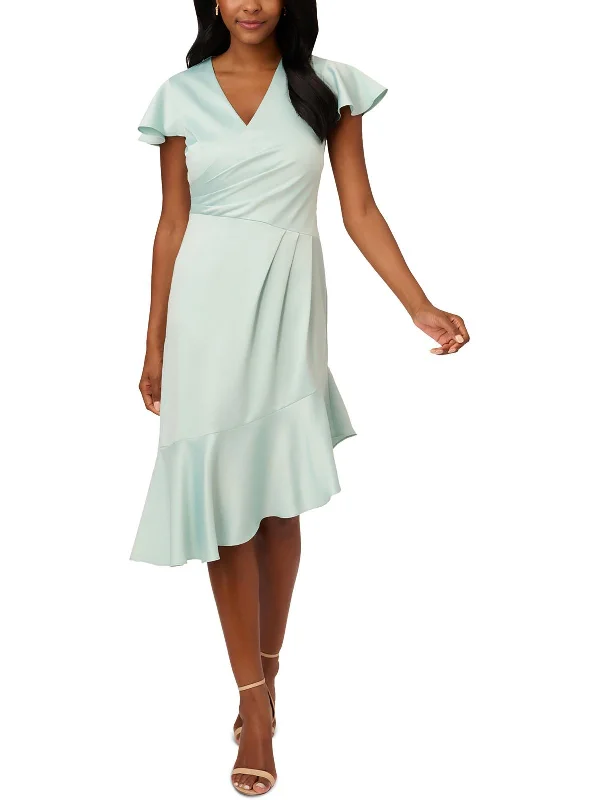 Ladies party dress tube -Womens Satin Cocktail And Party Dress