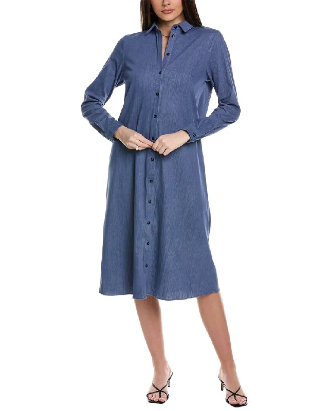 Women's shirt dress split hem -YAL New York Shirtdress