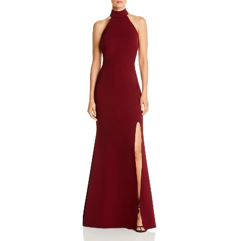 Ladies sleeveless dress celebration -Womens Halter Sleeveless Evening Dress