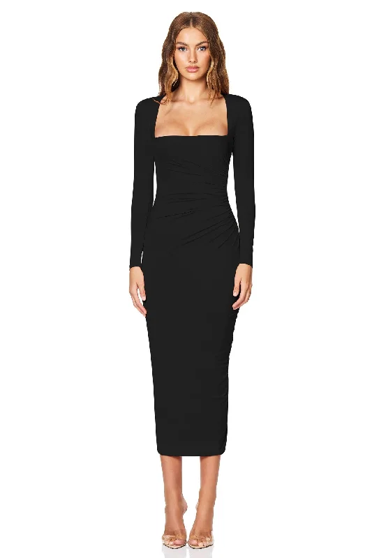 Ladies midi dress evening -Nookie Dare Midi Dress - Black