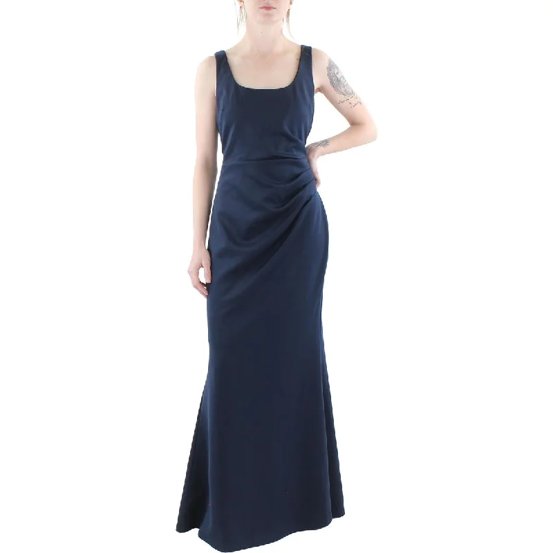 Ladies sleeveless dress minimal -Womens Knit Sleeveless Evening Dress